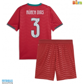 Billiga Portugal Ruben Dias #3 Hemmatröja Barn VM 2026 Kortärmad (+ Korta byxor)